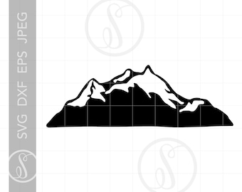 Mountain SVG | Mountain Clipart | Mountain Silhouette Cut File | Mountain Svg Jpg Eps Pdf Png Dxf Download SC975
