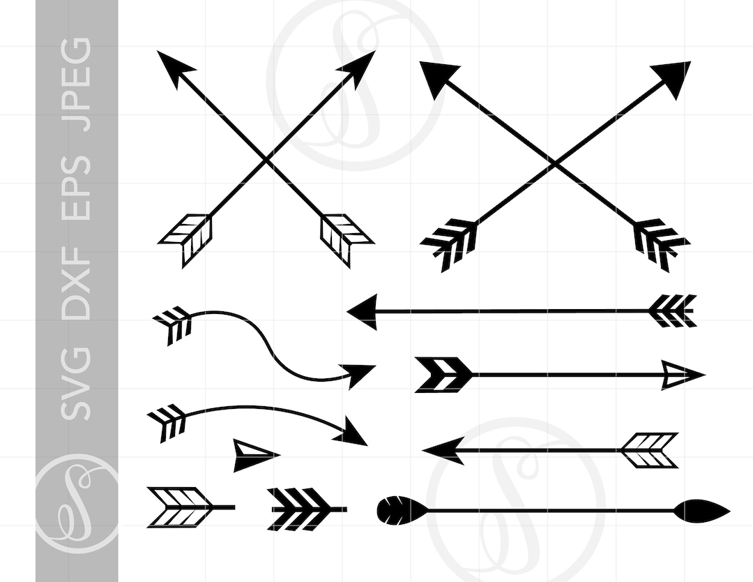 Arrows SVG Clip Art Cut Files | Vector Arrow Svg Dxf Pdf Silhouette ...