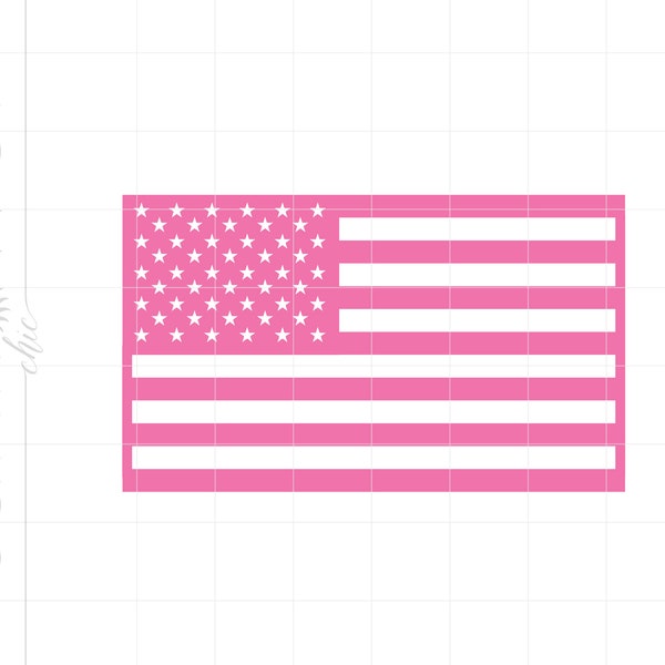 Pink American Flag SVG | Pink US Flag Svg | United States Flag Svg Cut File | Printable American Flag Cricut Silhouette Svg SC2640