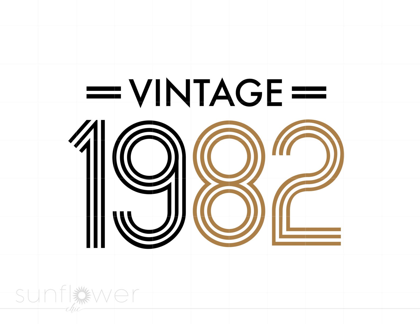 40th Birthday SVG | 1982 Birthday SVG Clipart | Vintage 1982 Cut File ...
