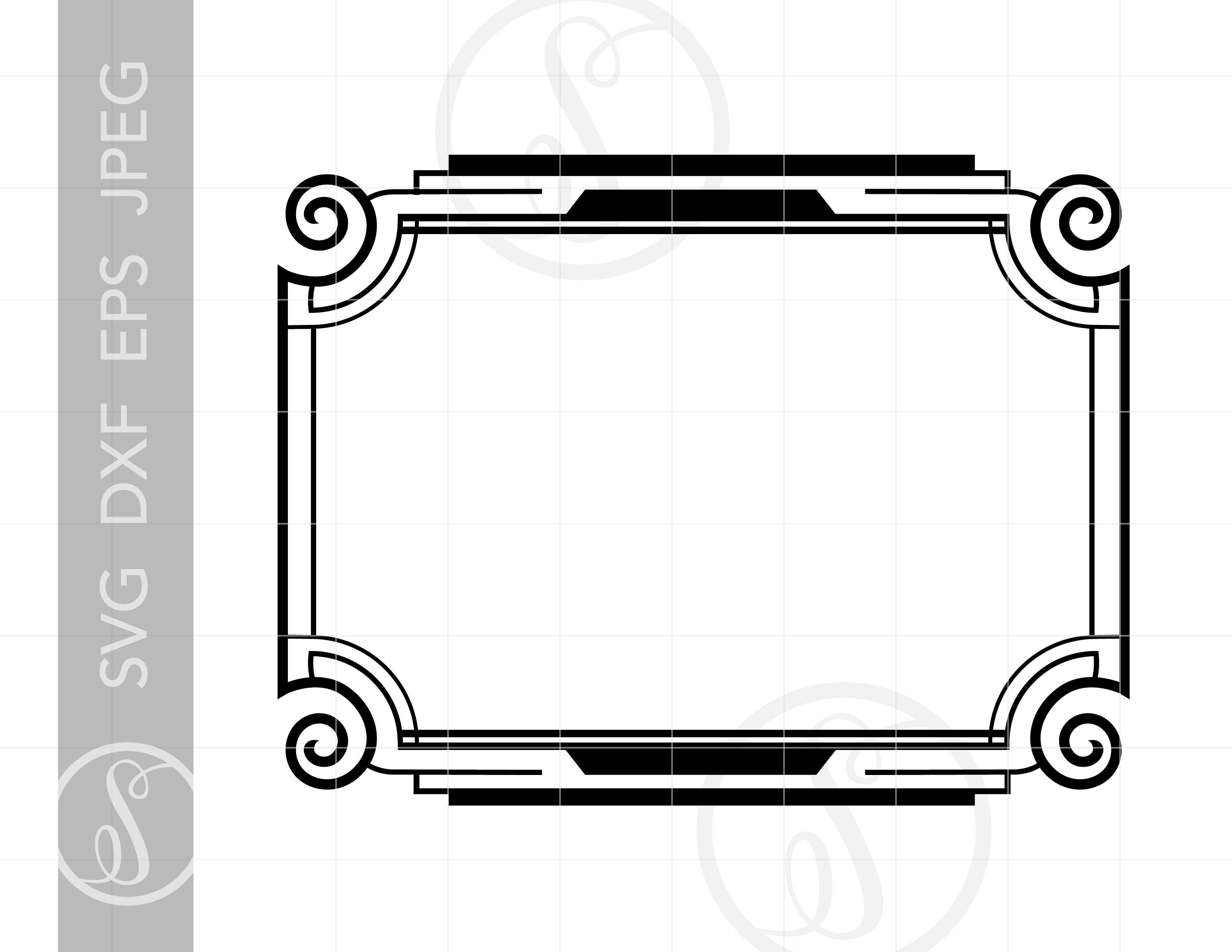 Art Deco Frame SVG Art Deco Frame Clipart Art Deco Frame Etsy