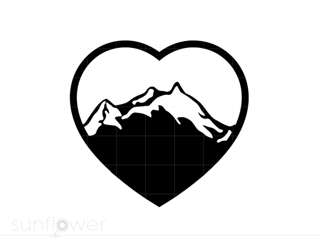 Hart bergen Svg, liefde bergen hart silhouet snijden bestand, berg hart  gesneden bestand Svg Jpg Pdf Png Dxf downloaden SC1859 - Etsy België, image size:1080x834