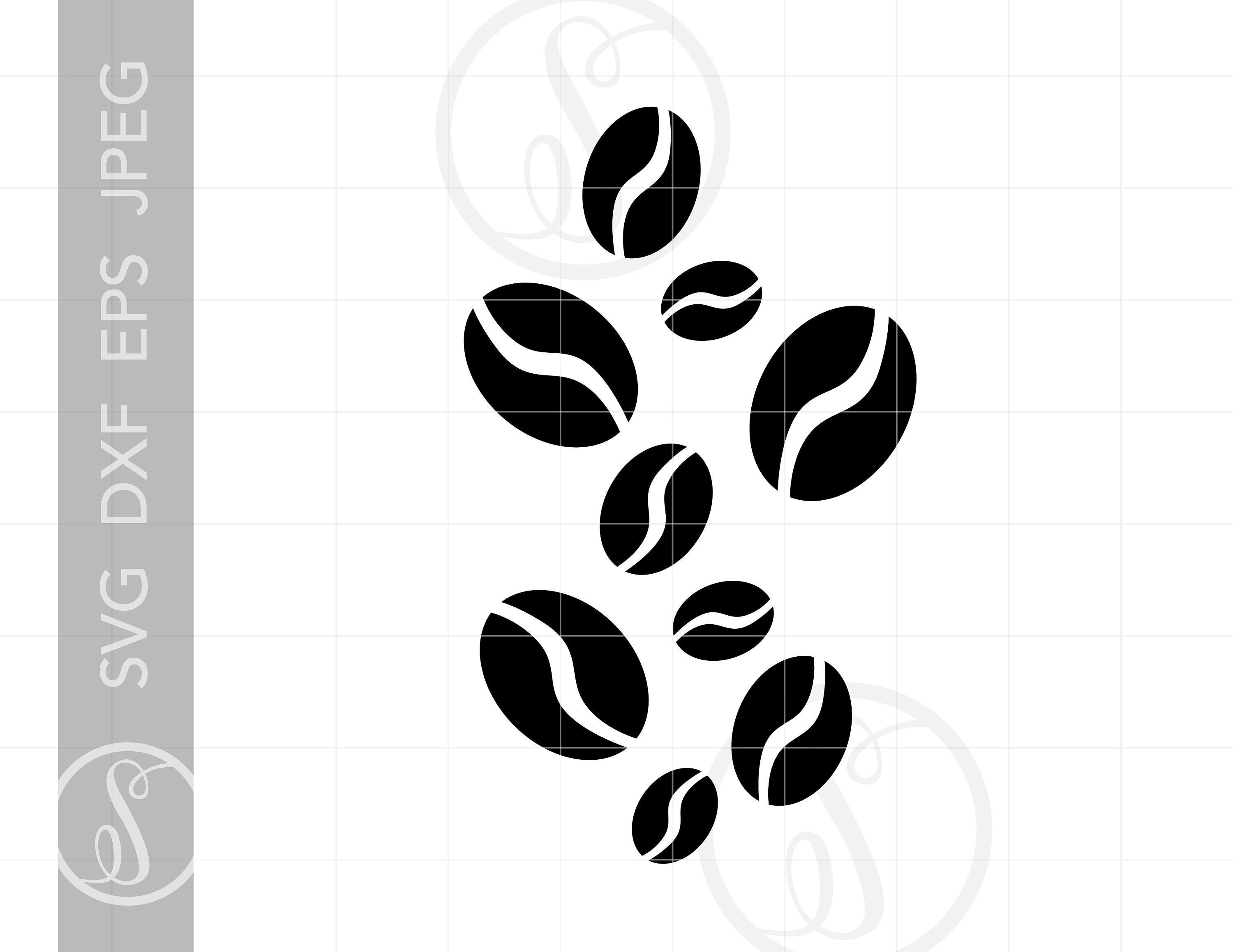 Download Coffee Beans Svg Clipart Coffee Beans Silhouette Cut File Etsy