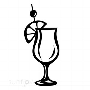 Cocktail SVG / Cocktail Clipart Download / Cocktail Cut File per Cricut / Cocktail File Svg Jpg Eps Pdf Png SC596