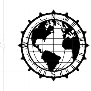 Globe SVG | Globe Clipart | Globe Cut File for Cricut | Globe File Svg Jpg Eps Pdf Png SC591