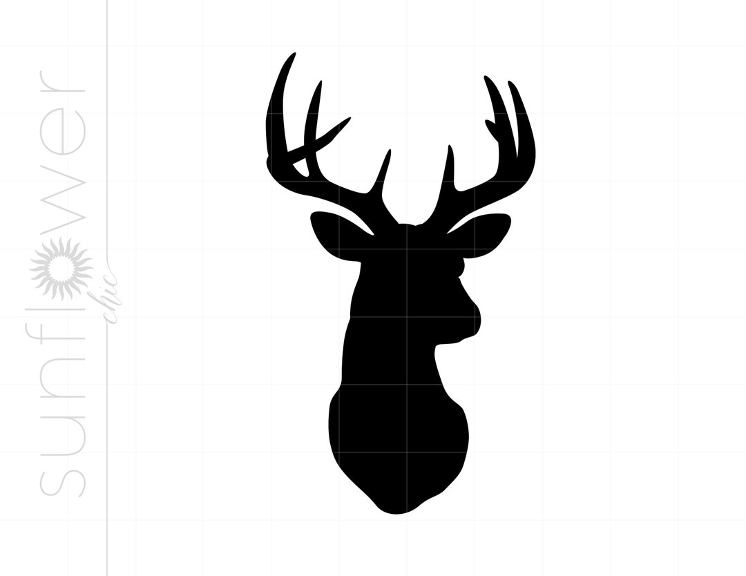 printable deer head silhouette