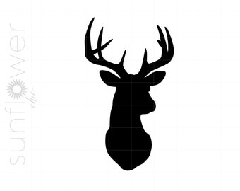 Deer Head SVG | Deer Head Clipart | Deer Head Silhouette Cut File | Elk Head File Svg Jpg Eps Pdf Png SC667