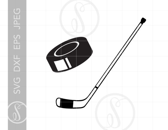 Hockey Stick Puck Svg Hockey Stick Puck Clipart Hockey Etsy