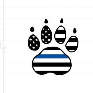 Police Dog Svg | Police K-9 Dog Svg Cut Files | Police Dog Paw Print Svg | Police K-9 T Shirt Cricut Silhouette | Police Dog Clipart SC2372