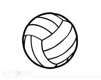 Volleybal SVG Clipart, volleybal Svg Jpg Eps Pdf Png Cricut silhouet snijden bestand direct downloaden SC670