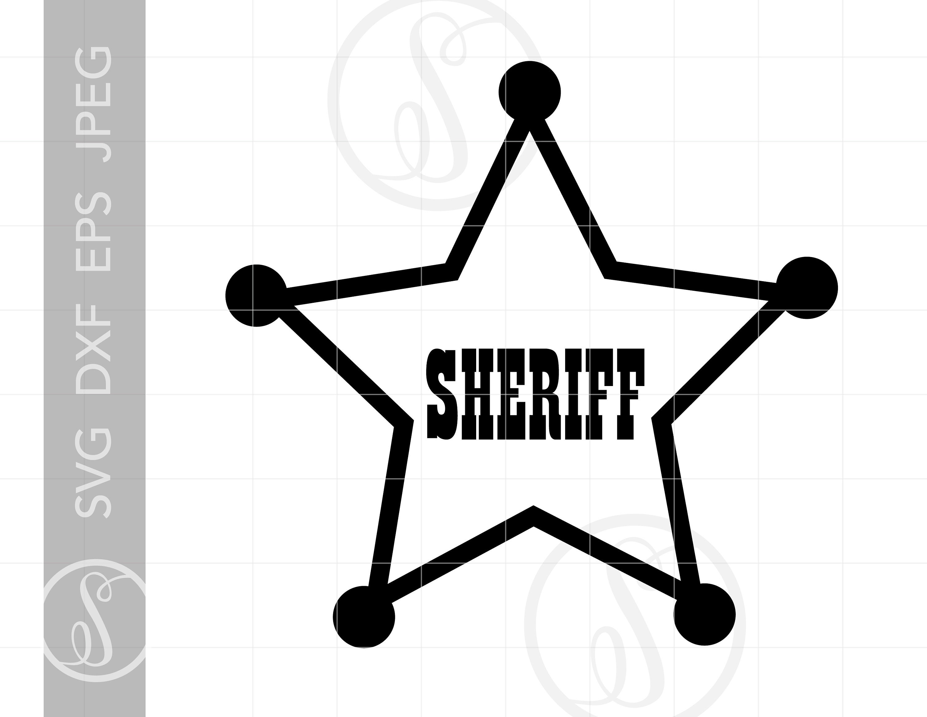 Download Sheriff Badge Svg Sheriff Badge Clipart Download Sheriff Etsy