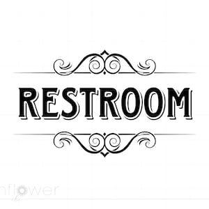 WC-Schild Art SVG Design | Toilette SVG Dxf Eps | Toilettenschild Cut File Downloads l Silhouette Art SCV18