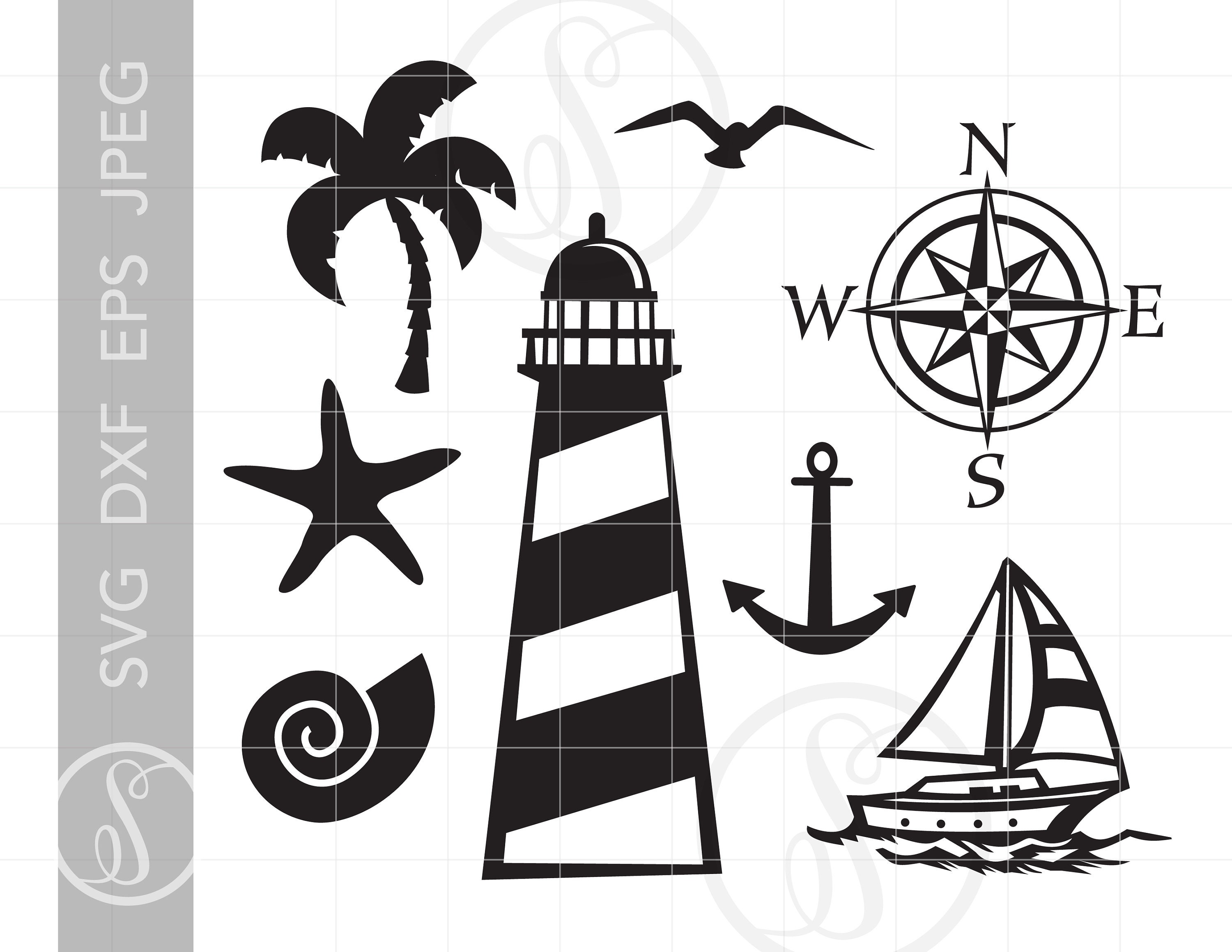 Download Nautical Svg Silhouette Cut Files Nautical Clipart ...