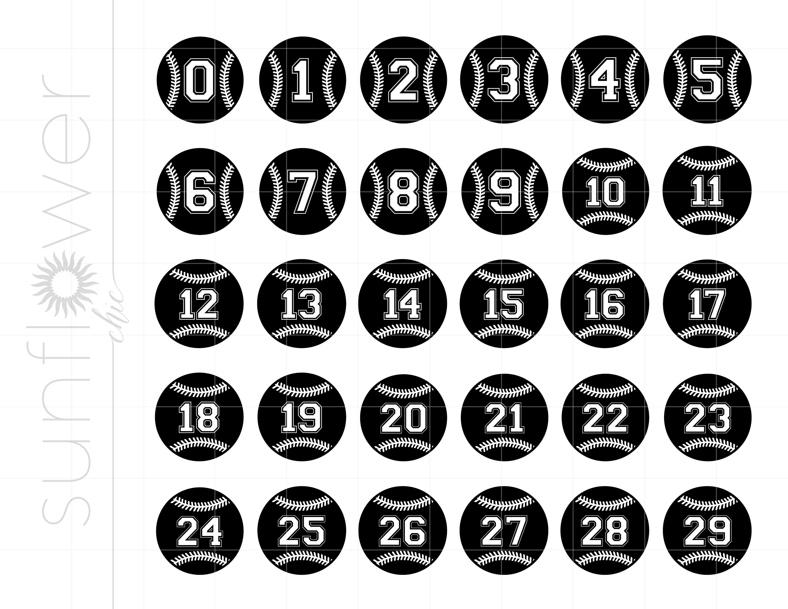 Baseball Svg | Baseball Numbers SVG | Baseball SVG Cut File Cricut ...