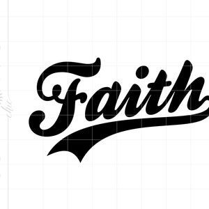 FAITH Athletic Script Svg Cut Files Clipart Downloads | Faith Svg Dxf Pdf Silhouette | Faith Cricut Svg Clipart SC2047
