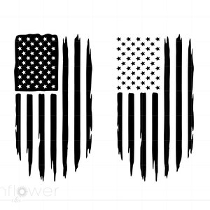 American Flag Svg, US Flag Svg Cut Files, Distressed American Flag Printable Shirt Art Cricut Silhouette Cut File, Instant Download SC2550