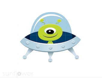 UFO SVG | Vector UFO Clipart | Ufo Print and Cut File | Ufo Svg Jpg Eps Pdf Png Dxf Download SC1037