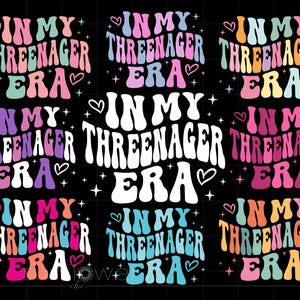 In meinem Threenager Ära SVG Bundle, drei Jahre alte Geburtstag Shirt Sublimation Kunst, Cricut Silhouette SVG Png, Instant Download SC3959