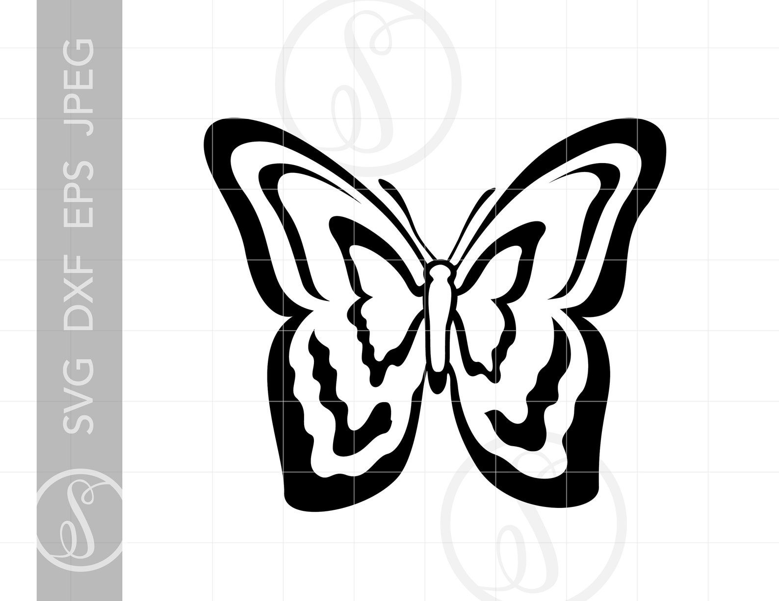 Butterfly SVG Vector Butterfly Clipart Butterfly Etsy