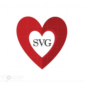 Heart Monogram SVG, Heart Monogram Clipart, Heart Cut File, Vector Heart Svg Jpg Png Cricut Silhouette, Instant Download SC1273