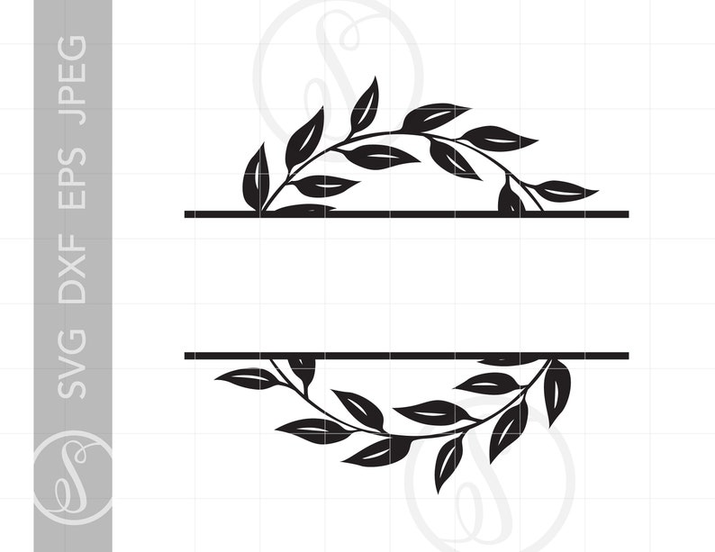 Download Split Laurel SVG Split Laurel Wreath Silhouette Cut File ...