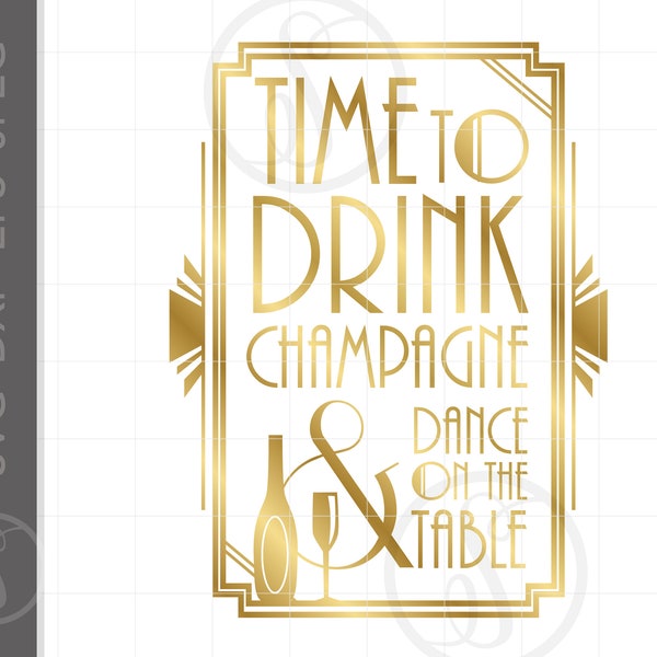 Time to Drink Champagne - Etsy