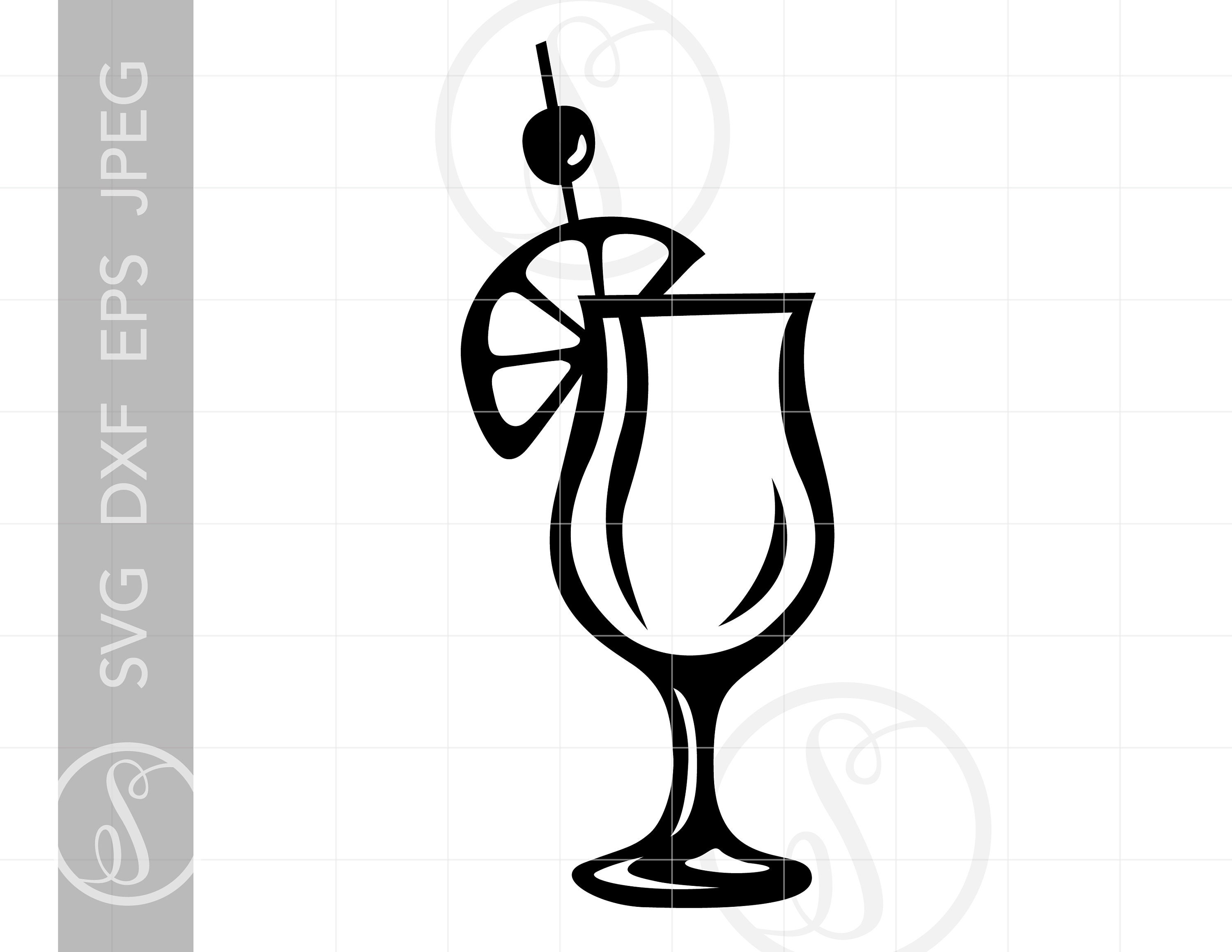 Cocktail SVG Cocktail Clipart Download Cocktail Cut File Etsy