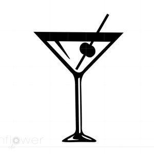 Martini Svg Clipart Download, Bar Cocktail Svg Jpg Png Cricut Silhouette Cut File, Instant Download SC585