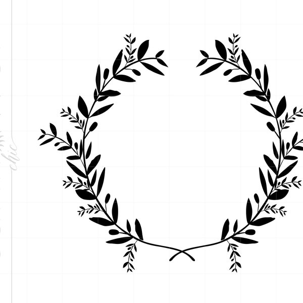 Laurel Wreath SVG | Laurel Wreath Clipart | Laurel Wreath Silhouette Cut File | Laurel Svg Jpg Eps Pdf Png | Laurel Wreath Download SC687