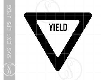 Yield Sign SVG | Yield Sign Clipart | Yield Sign Silhouette Cut File | Yield Sign Svg Jpg Eps Pdf Png Dxf Download SC931
