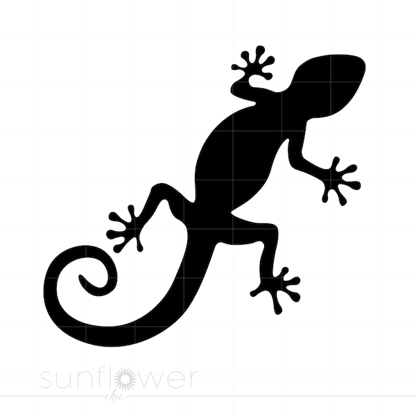 Gecko SVG | Lizard Gecko Clipart | Lizard Gecko Silhouette Cut File | Lizard Svg Jpg Eps Pdf Png Dxf Download SC1940