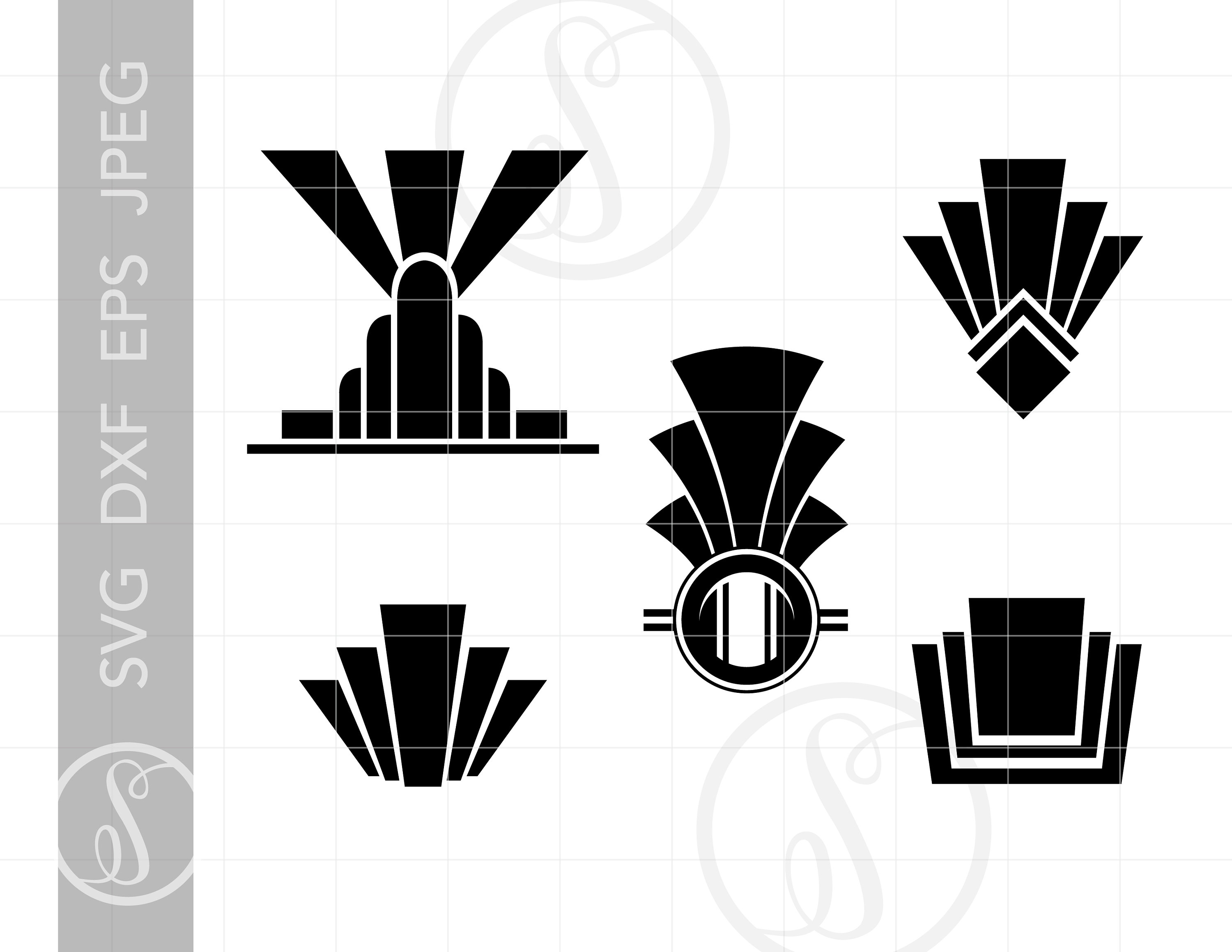 svg cutting files clip art Art deco svg cut Art deco SVG svg png cut