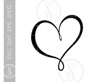 Doodle Heart SVG Download | Vector Doodle Heart Clipart | Doodle Heart Silhouette Cut File | Doodle Heart Svg Jpg Eps Pdf Png Dxf SC1073