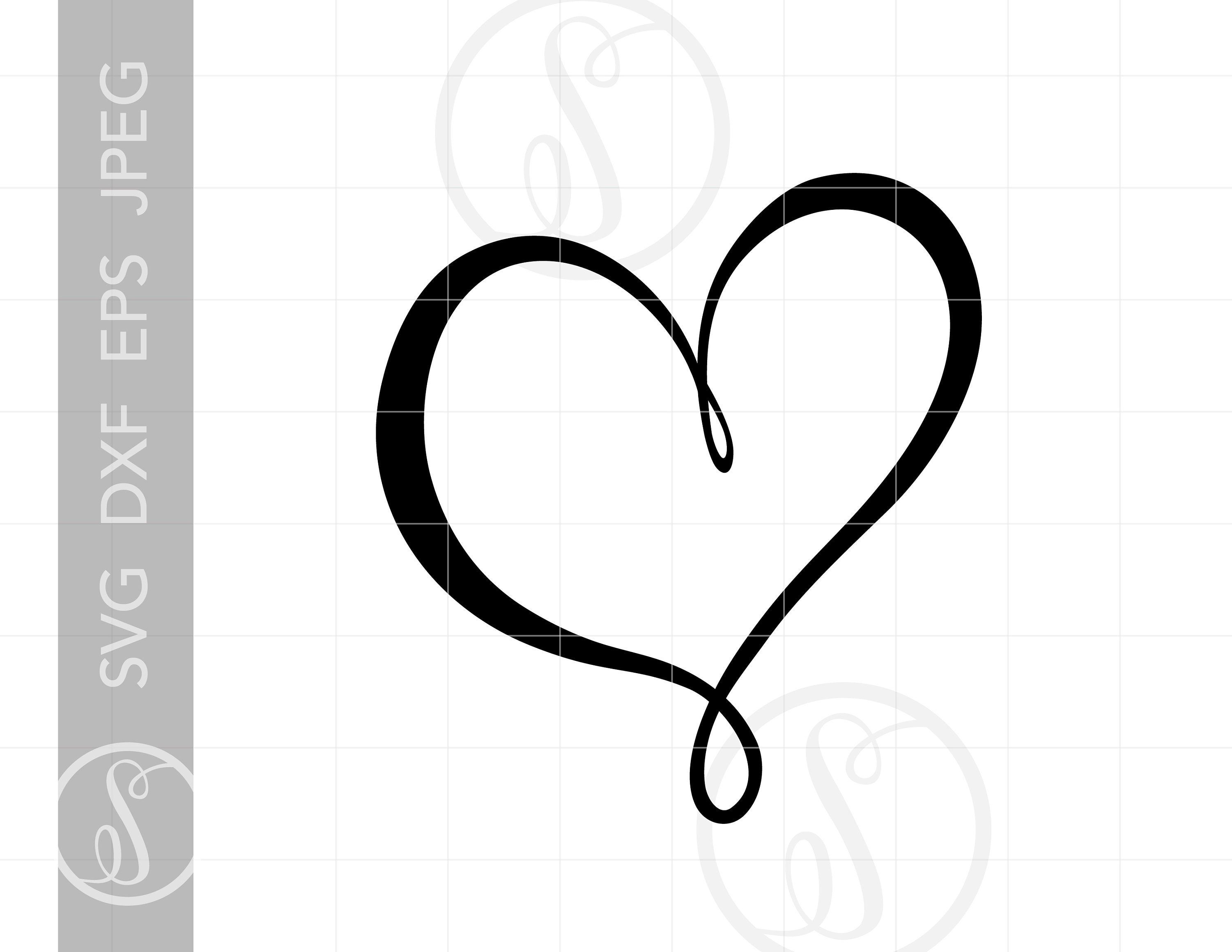 Download Doodle Heart Svg Download Vector Doodle Heart Clipart Etsy