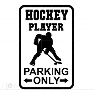 Hockeyspeler parkeren teken Svg Cut-bestand downloaden | Hockey parkeren teken Svg Dxf Pdf Png Jpg silhouet kunst | Sport-svg-downloads SC1684