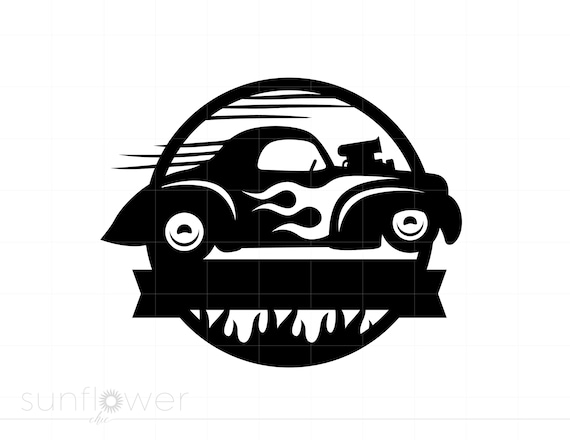 Hot Rod SVG Download Cut File Template, Hot Rod Car Svg Jpg Eps Pdf Png Dxf Cricut Silhouette, Instant Download SC1779