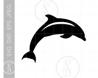 Dolphin Svg Dolphin Clipart Dolphin Cut Silhouette File Etsy