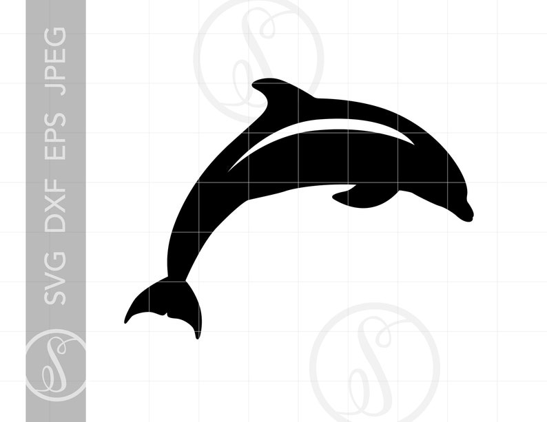 Download Dolphin SVG Dolphin Clipart Dolphin Cut Silhouette File | Etsy
