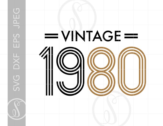 Download Vintage 1980 Vector Svg Jpg Eps Pdf Png Download Sc784