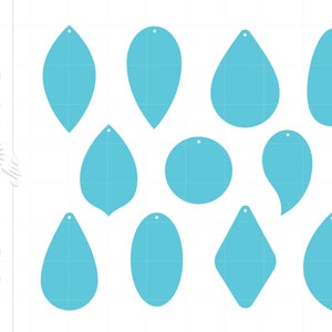 Oorbellen SVG Download | Oorbel Sjabloon Gesneden Bestanden | Oorbellen Laser Cut | Tear Drop Leaf Oorbellen Svg Jpg Eps Png Dxf SC848