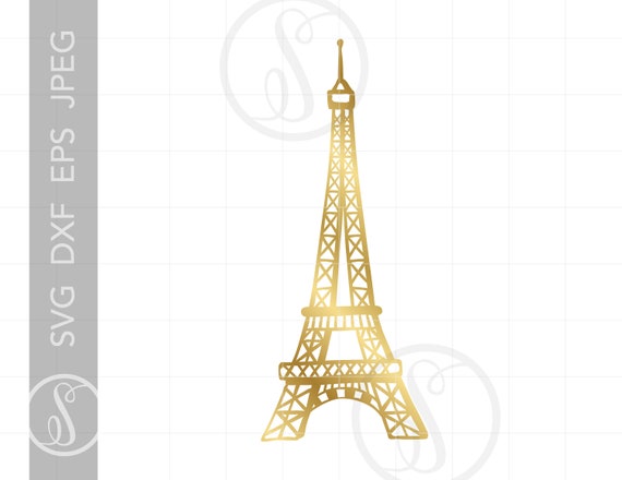 Download Gold Eiffel Tower Svg Eiffel Tower Clipart Eiffel Tower Etsy