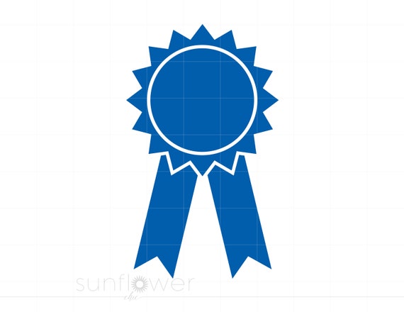 Blue Ribbon SVG Blue Ribbon Clipart Blue Ribbon Silhouette Cut File Award  Ribbon Svg Jpg Eps Pdf Png Dxf Download SC1182 