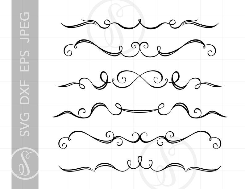 Download Elegant HEADERS Art SVG Dxf Eps Jpeg Header Svg Cut File | Etsy