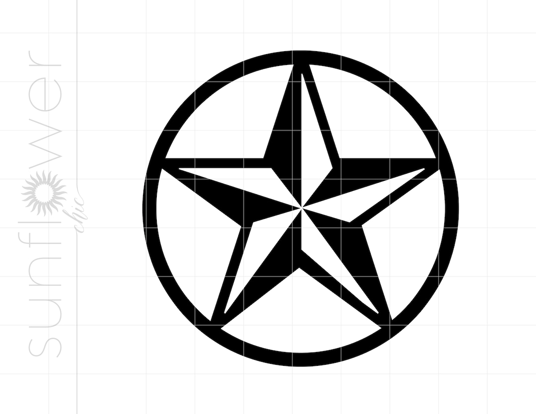 Texas Star Svg Cut Files Clipart Downloads Circle Star Svg Dxf Pdf