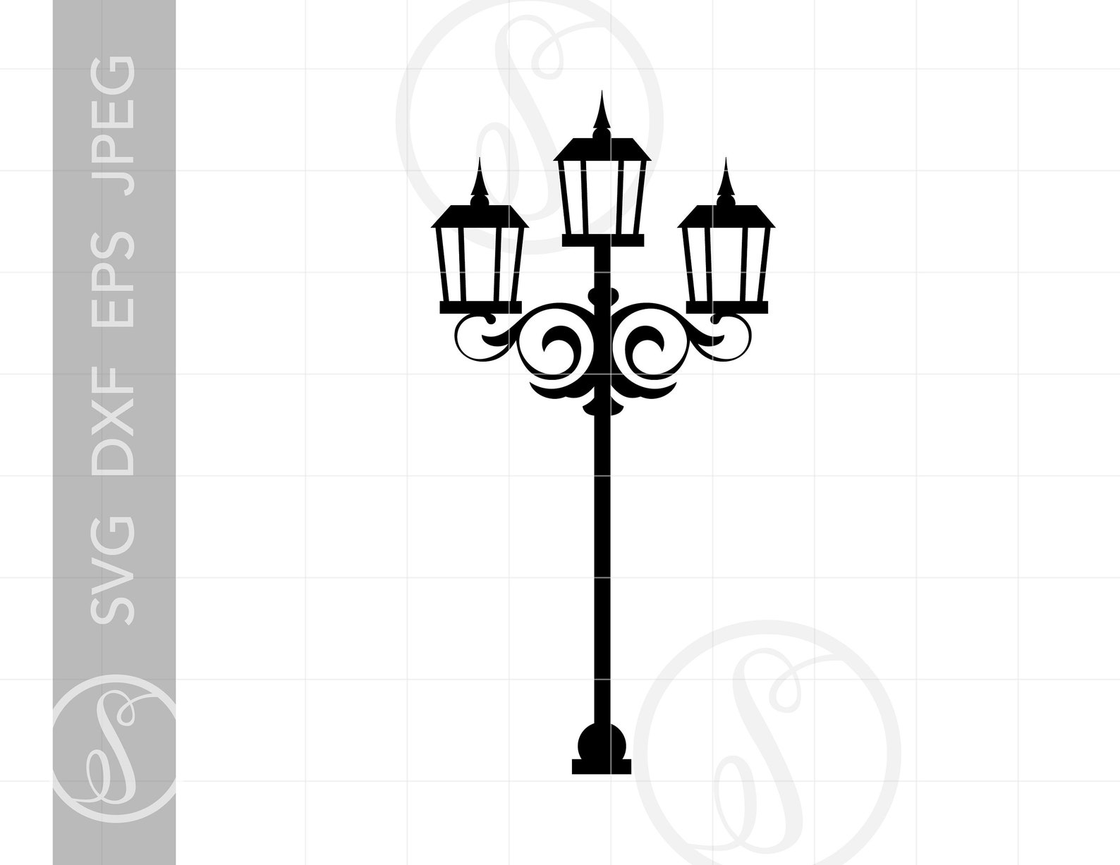 Lamp Post SVG Lamp Post Clipart Lamp Post Silhouette Cut File Lamp Post
