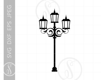 Lamp Post SVG | Lamp Post Clipart | Lamp post silhouet gesneden bestand | Lamp Post Svg Jpg Eps Pdf Png | Vectorlamppost downloadt SC1231