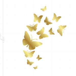 Schmetterlinge SVG, schwebende Schmetterlinge SVG Clipart, fliegende Schmetterlinge Silhouette geschnitten Datei | Schmetterling SVG Jpg Eps Png Dxf Download SC1544G