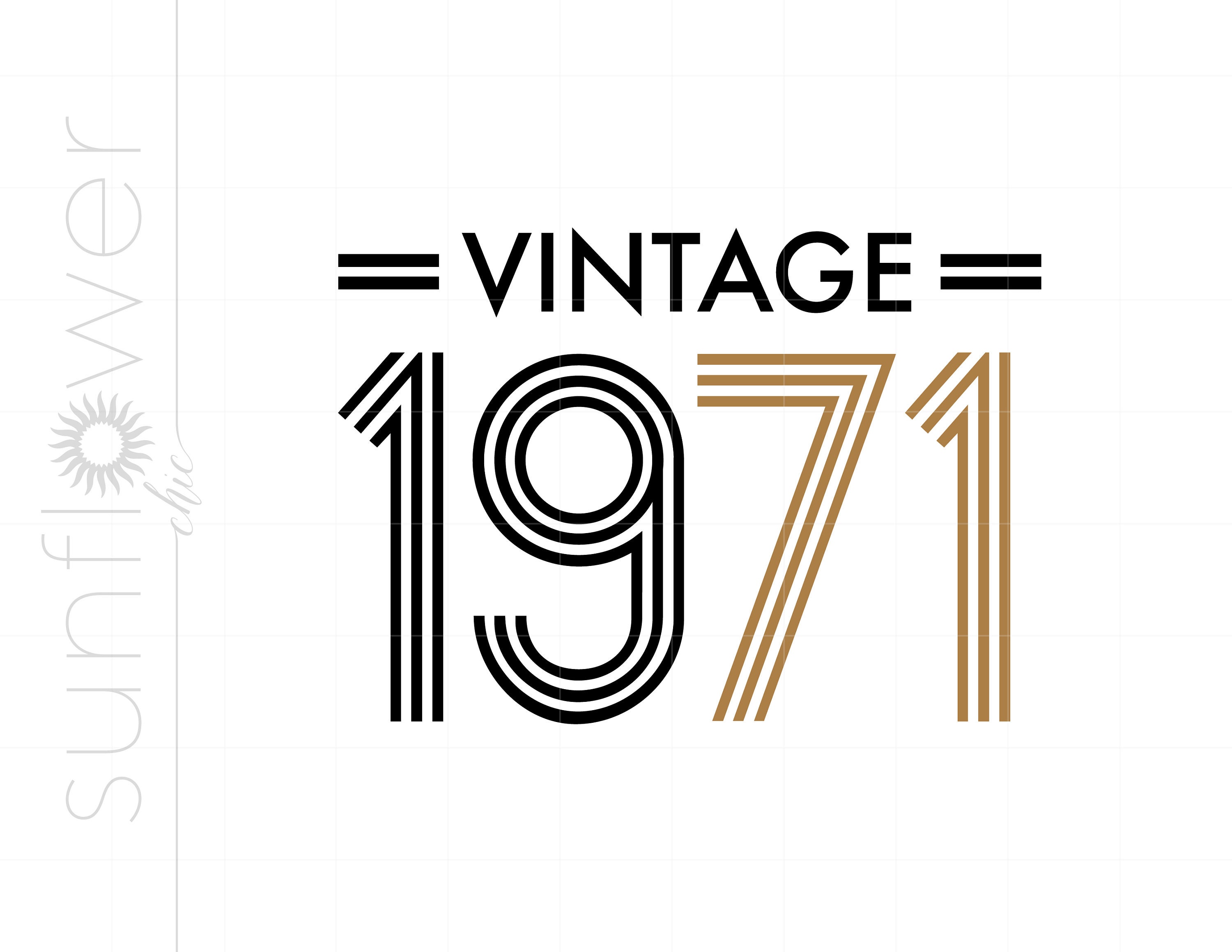 1971 Geburtstag SVG Vintage 1971 SVG Clipart Vintage 1971 Etsy Schweiz
