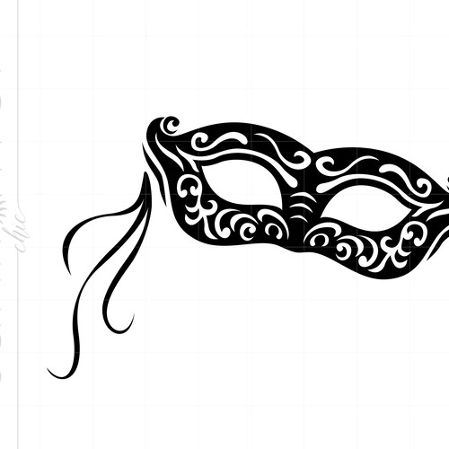 Mask SVG Mask Clipart Download Masquerade Mask Silhouette Etsy