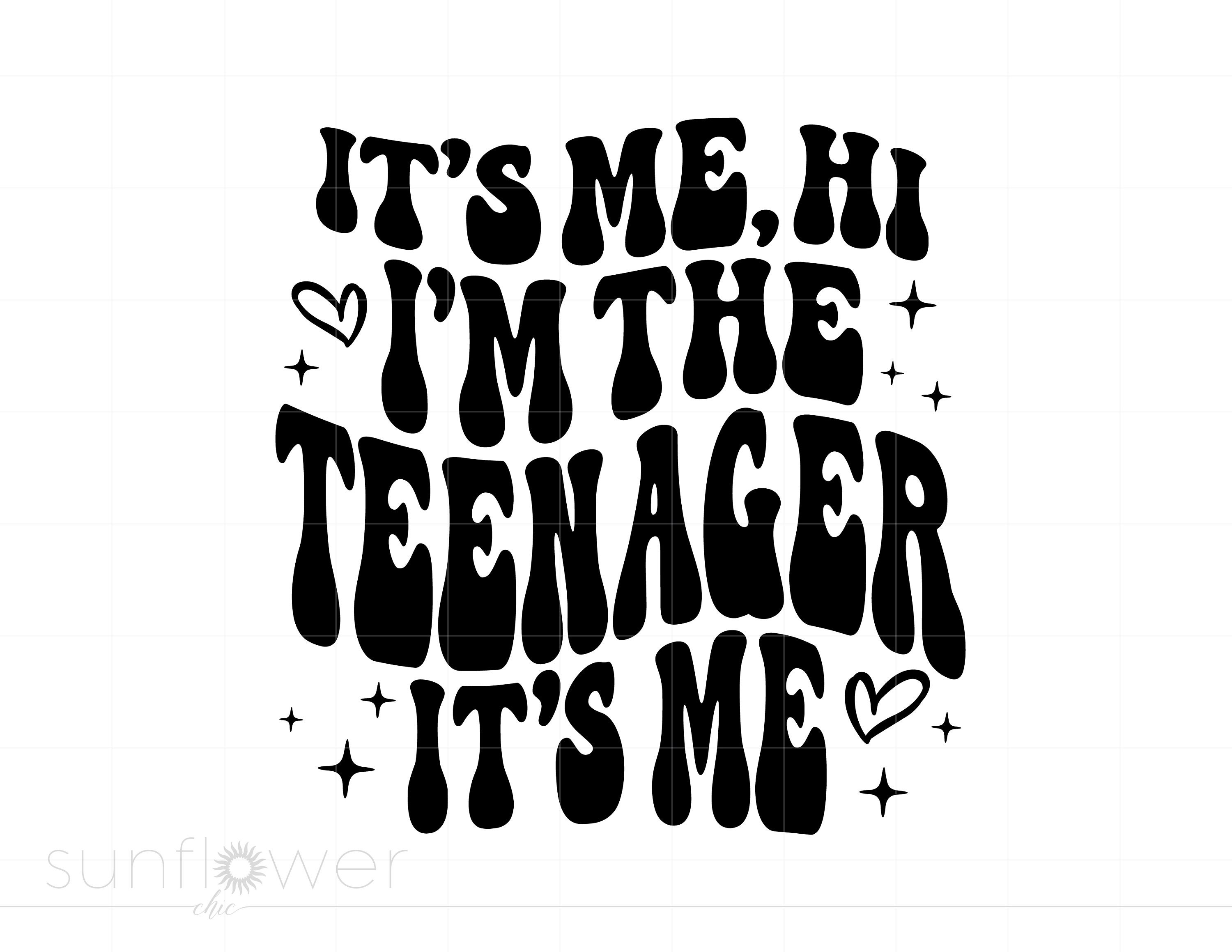 I'm the Teenager Svg, Groovy Text Swift Era Teenage Shirt Svg, Wavy Text  Art Design for Teen Shirt, Cricut Instant Download SC3394 - Etsy, image size:3000x2318